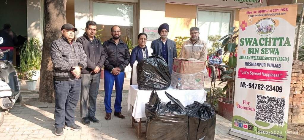 Swachhta Bin Sewa Dharam Welfare Society donated relief materials to the Red Society